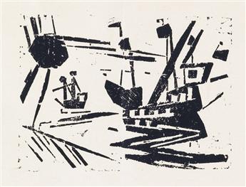 LYONEL FEININGER Schiffe und Sonne.